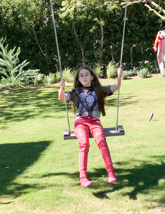 Elephant Long Sleeve Crew Neck- Sun Protective Shirt UPF 50+