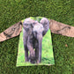 Elephant Long Sleeve Crew Neck- Sun Protective Shirt UPF 50+