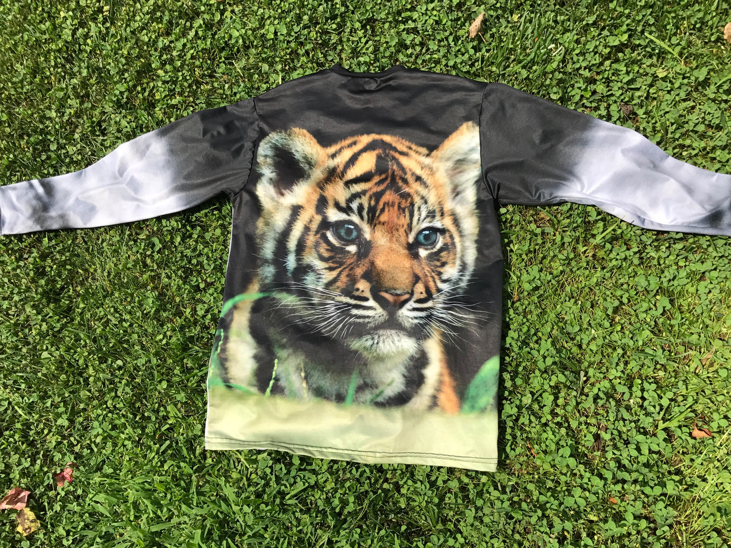 Tiger Long Sleeve Crew Neck- Sun Protective UPF 50+